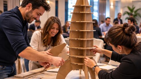 atelie developpement leadeership construction fusée en équipe